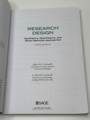 Research Design: Qualitative Quantitative & Mixed Method Approaches, 5th Ed.