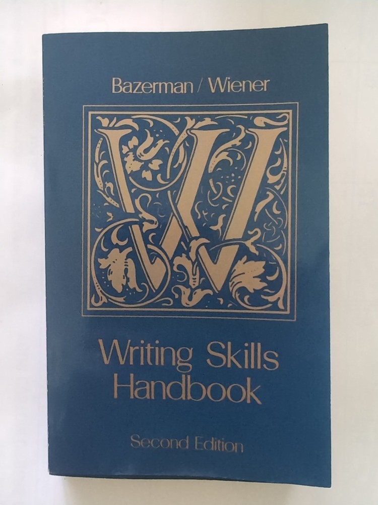 WRITING SKILLS HANDBOOK By Charles Bazerman & Harvey S. Wiener **Excellent**