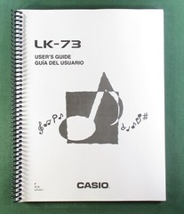 Casio LK-73 Instruction Manual: 76 Pages Coil Bound & Protective Covers!