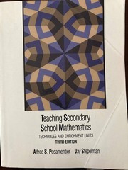 Teaching secondary school mathematics Alfred Posamentier