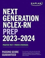 Next Generation NCLEX-RN Prep 2023-2024: – Paperback, by Kaplan Nursing – Good o