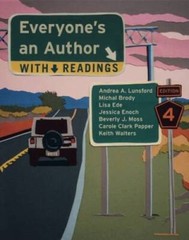 Everyones an Author with Readings – Paperback By Lunsford, Andrea A – GOOD