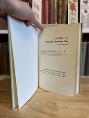 Essentials Of American Business Law Second Edition By Rosenberg 1955 HC