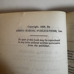 Chemistry Amsco School Publication Vintage PB 1959 College Textbook Educational