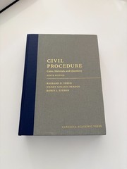Civil Procedure Cases Materials Questions 9th Edition Freer Perdue Hardcover