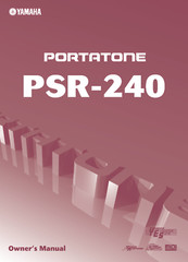 Yamaha PSR-240 Instruction Manual: 52 Pages & Protective Covers!