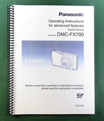 Panasonic Lumix DMC-FX700 Advanced Owner’s Manual: 208 Pages & Protective Covers