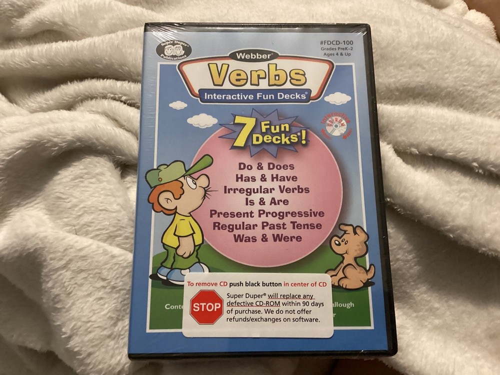 Webber VERBS Interactive Fun Deck by Super Duper new speech therapy