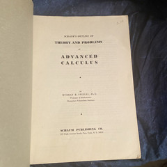 Vtg 1963 SCHAUM’S Theory & Problems of Advanced Calculus/Murray R. Spiegel- NICE