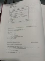 Orthopedic Physical Assessment By Magee. 2nd Ed 1992