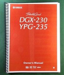 Yamaha DGX-230 YPG-235 Owner’s Manual: 120 Pages & Protective Covers!
