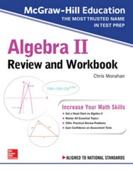 McGraw-Hill Education Algebra II Review and Workbook – Paperback – VERY GOOD