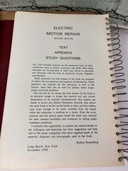 Electric Motor Repair Robert Rosenberg Second Edition Spiral Bound Book 1970 RED