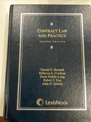 Contract Law and Practice Lexisnexis Second Edition Berendt Cochran Long Nye Sch