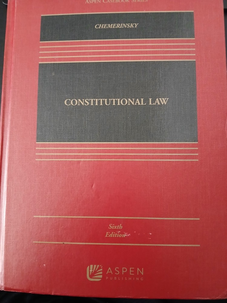 Aspen Casebook Ser.: Constitutional Law by Erwin Chemerinsky (2019, Book, Other)