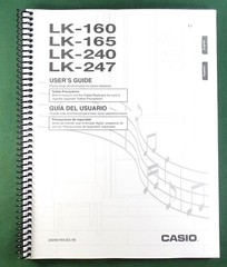 Casio LK-240 Instruction Manual: 49 Pages Coil Bound & Protective Covers!