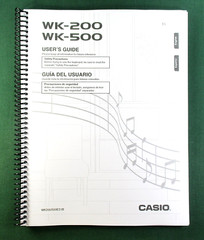 Casio WK-200 WK-500 Instruction Manual: 80 Pages Coil Bound & Protective Covers!
