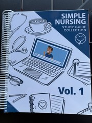 Simple Nursing Study Guide Volumes 1 and 2 Collection Good Used Spiral Bound