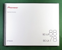 Pioneer SC-LX88 Instruction Manual: Full Color 141 Pages & Protective Covers