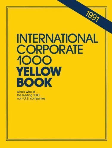 International Corporate 1000 Yellow Book 1991, Paperback, Brand New, Free shi…