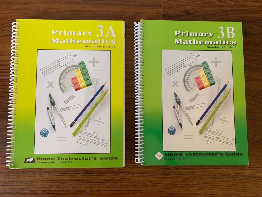 Singapore Math Standards Edition 3A & 3B Teacher Home Instructor’s Guide USED