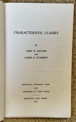 Characteristic Classes by John W. Milnor & James D. Stasheff (1974, Trade Pprbk)
