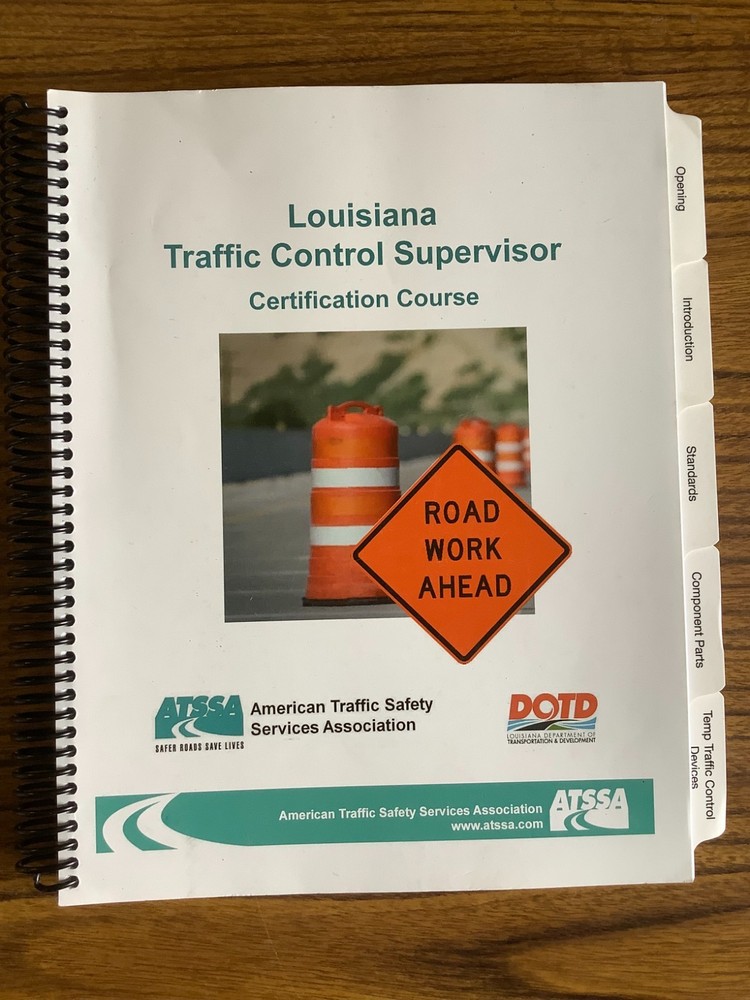 Louisiana Traffic Control Supervisor Certification Course Spiral Book VGOOD