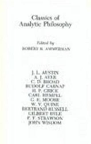 Classics of Analytic Philosophy (Hackett Classics) by