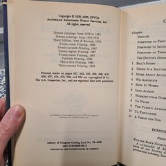 Alcoholics Anonymous, 3rd Edition, 1976, 575 Pages, DJ (Acceptable)/HC (Good)