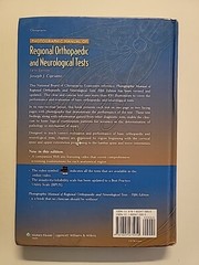 Photographic Manual of Regional Orthopaedic and Neurologic Tests, Cipriano DC, J