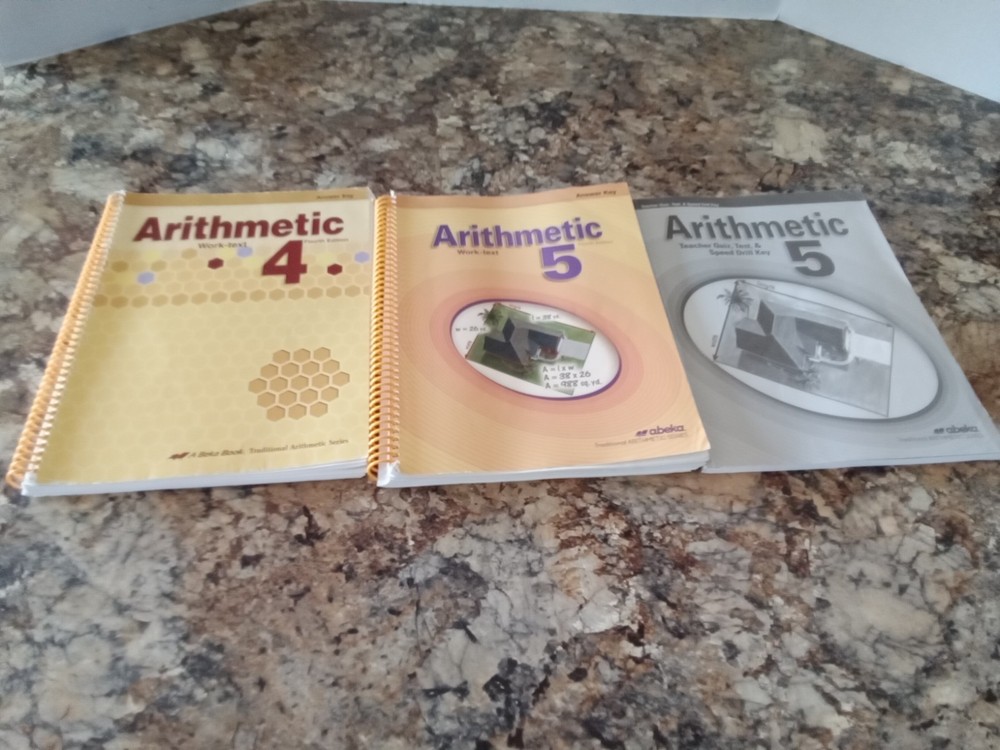 Abeka Arithmetic 4 Work Text Teacher Key and 5 Answer Key and Teacher Quiz