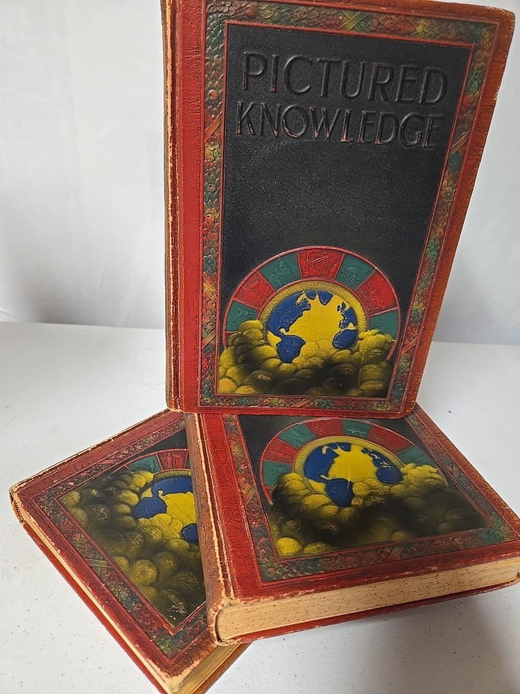 1937 Pictured Knowledge Books Marshall Hughes Co. Art Deco Illustrated Ency. 4