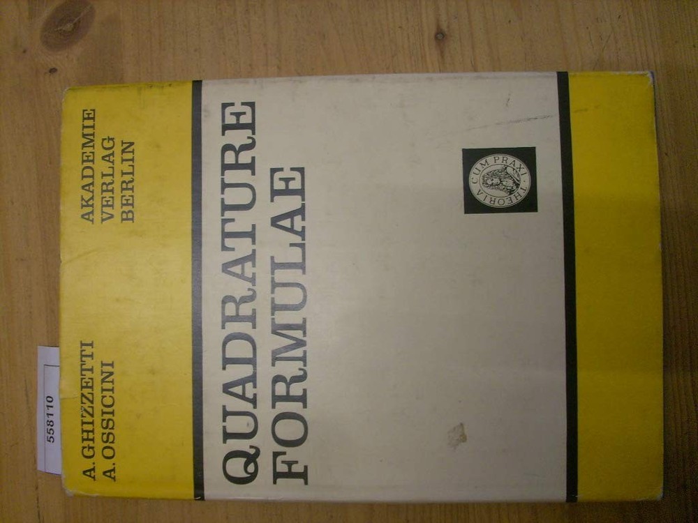 Quadrature formulae,