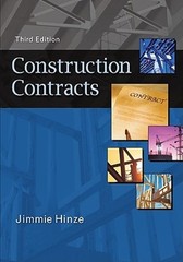Construction Contracts by Jimmie Hinze: Used