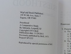 Priesthood : A Comparative Study. Sabourin S.J. Paperback.