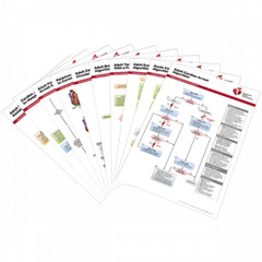American Heart Assoc. 2020 guildelines AHA ACLS Poster Set