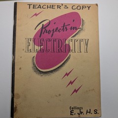 Vtg Teacher Copy Projects in Electricity Book Merle Collings Industrial Arts Lab