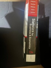 Statistics for Business and Economics (2016, Hardcover) by David R. Anderson
