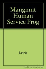 MANAGEMENT OF HUMAN SERVICE PROGRAMS