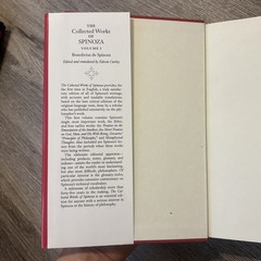 The Collected Works of Spinoza, Volume I & II Philosophy Lot of 2 Edwin Curley