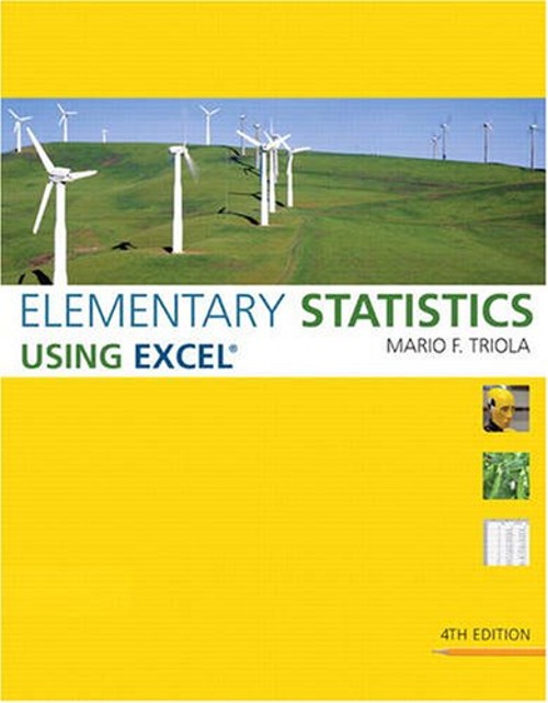 Elementary Statistics Using Excel Compact Disc Mario F. Triola