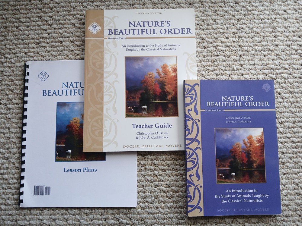 Memoria Press Nature’s Beautiful Order Student, Teacher Guide + Lesson Plan