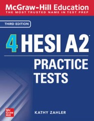 McGraw-Hill Education 4 HESI A2 Practice Tests, Third Edition – Paperback – GOOD