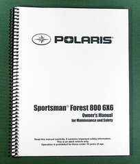 2013 Polaris Sportsman Forest 800 6X6 Owner’s Manual: 141 Pages & Clear Covers!