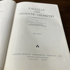 Calculus and Analytic Geometry by George B. Thomas Jr. 1961 3rd Ed. Hardcover