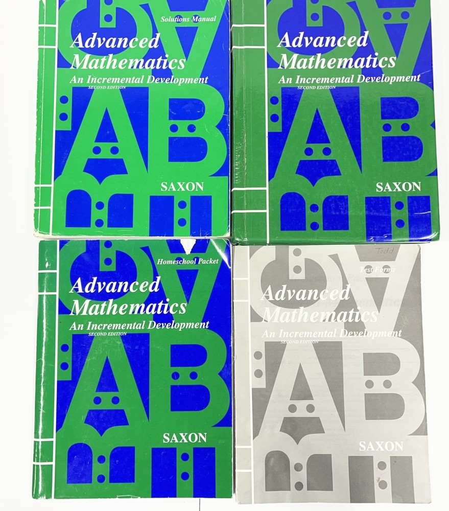 Saxon Advanced Math set 2nd edition Homeschool Packet Textbook Tests Solutions
