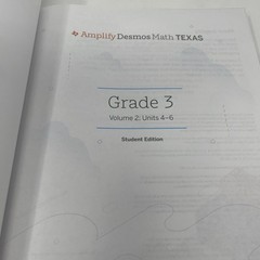 AMPLIFY DESMOS MATH – Grade 3 Student Ed, Vol 2 Mathematics, 2023 PB, TEXAS