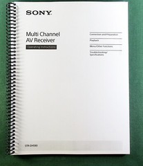 Sony STR-DH590 Instruction Manual: 56 Pages & Protective Covers!