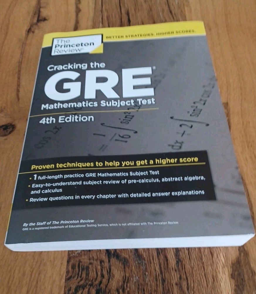 Cracking the GRE Mathematics Subject Test 4th Ed Princeton Review Test Prep Book