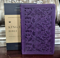 Sovereign Collection KJV Bible (Personal Size, Leathersoft Purple) NEW in Sleeve
